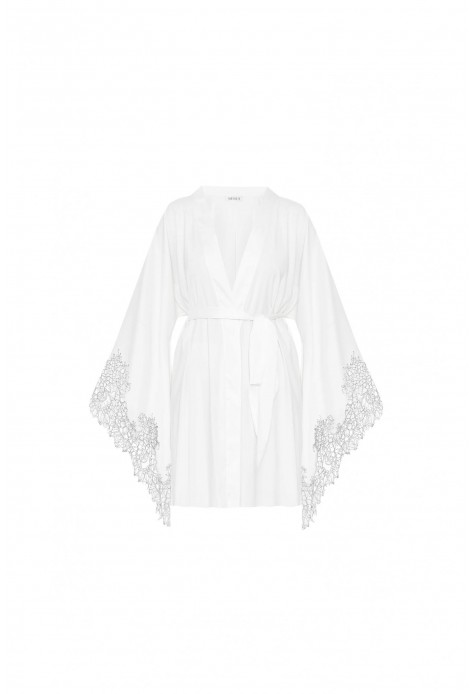 Lace Detailed Mini Robe 